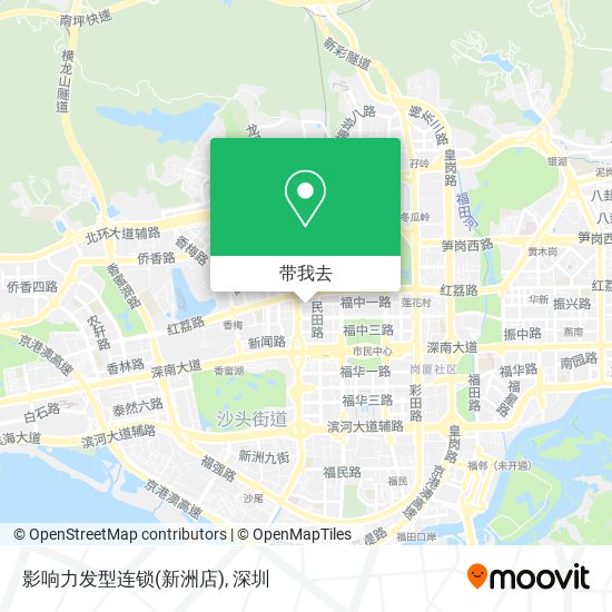 影响力发型连锁(新洲店)地图