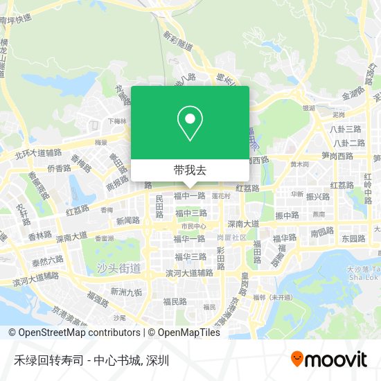 禾绿回转寿司 - 中心书城地图