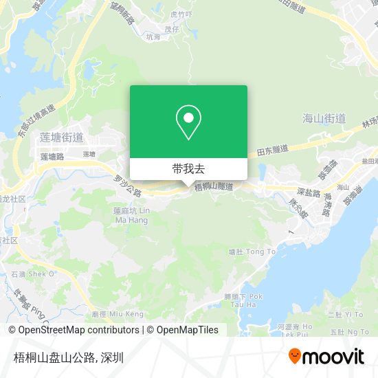 梧桐山盘山公路地图