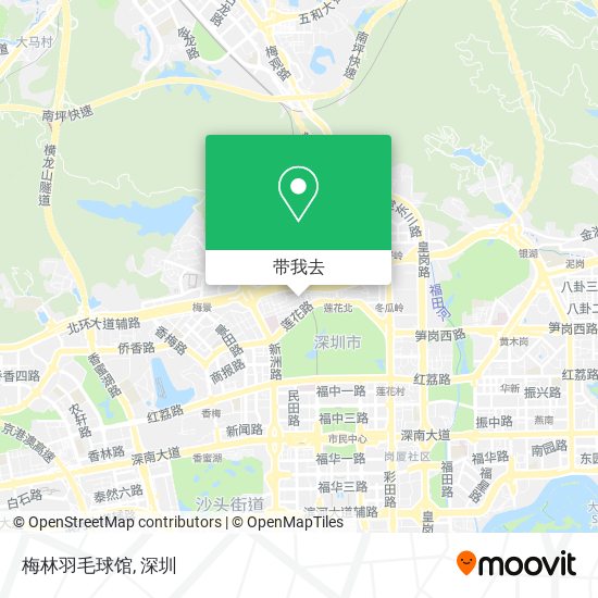 梅林羽毛球馆地图