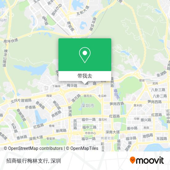 招商银行梅林支行地图