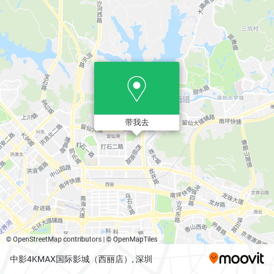 中影4KMAX国际影城（西丽店）地图