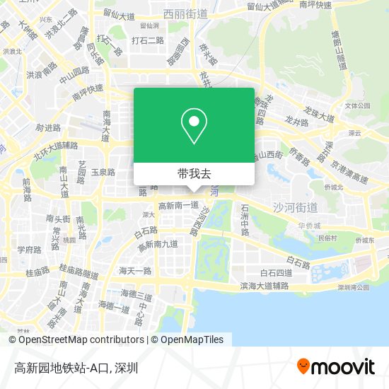 高新园地铁站-A口地图