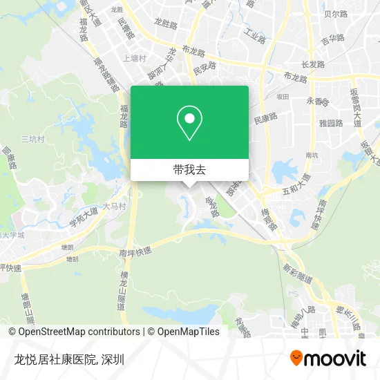 龙悦居社康医院地图