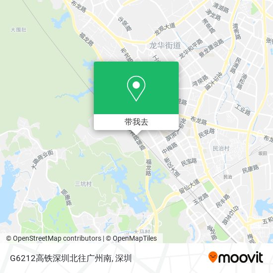 G6212高铁深圳北往广州南地图