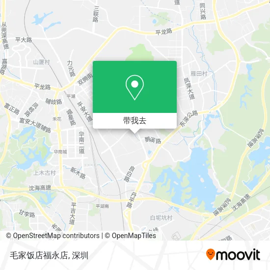 毛家饭店福永店地图