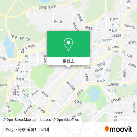 圣地亚哥欢乐餐厅地图