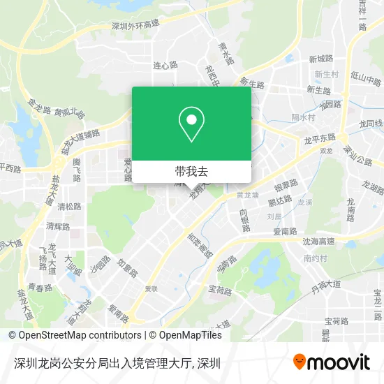 深圳龙岗公安分局出入境管理大厅地图