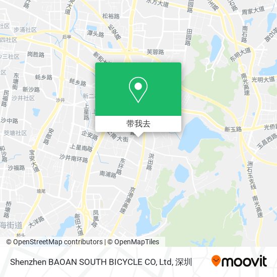 Shenzhen BAOAN SOUTH BICYCLE CO, Ltd地图