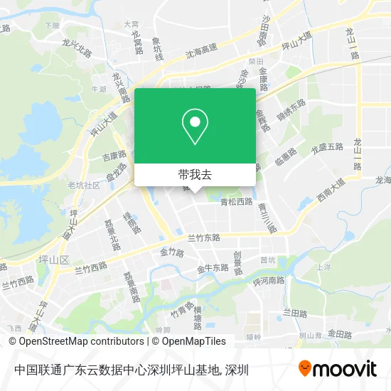 中国联通广东云数据中心深圳坪山基地地图