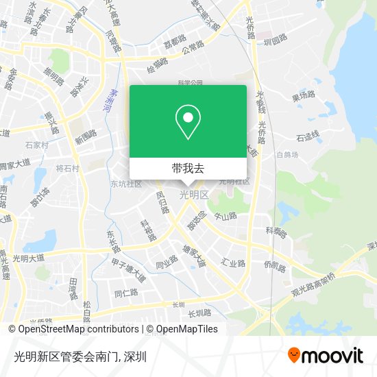 光明新区管委会南门地图