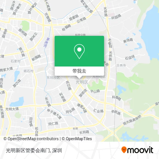 光明新区管委会南门地图