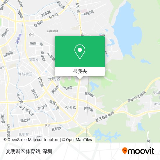 光明新区体育馆地图