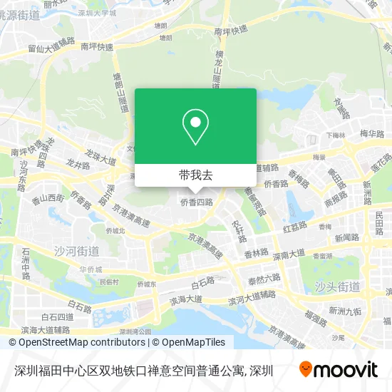 深圳福田中心区双地铁口禅意空间普通公寓地图