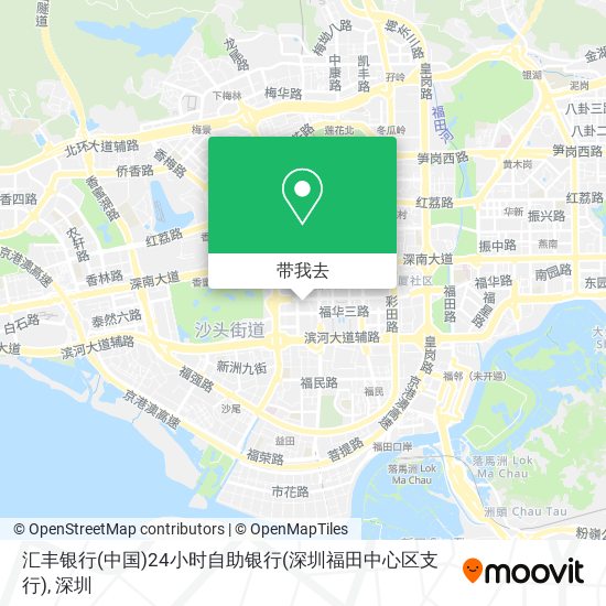 汇丰银行(中国)24小时自助银行(深圳福田中心区支行)地图