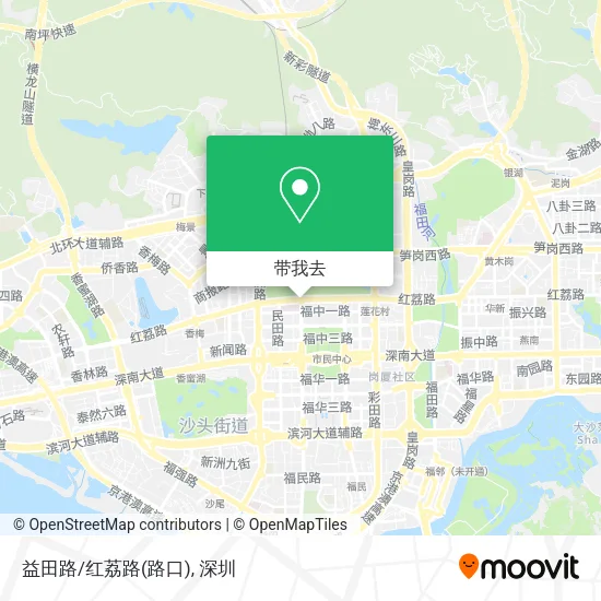 益田路/红荔路(路口)地图