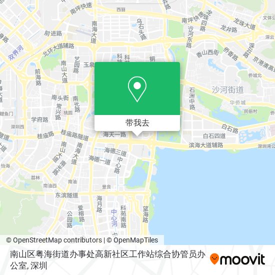 南山区粤海街道办事处高新社区工作站综合协管员办公室地图