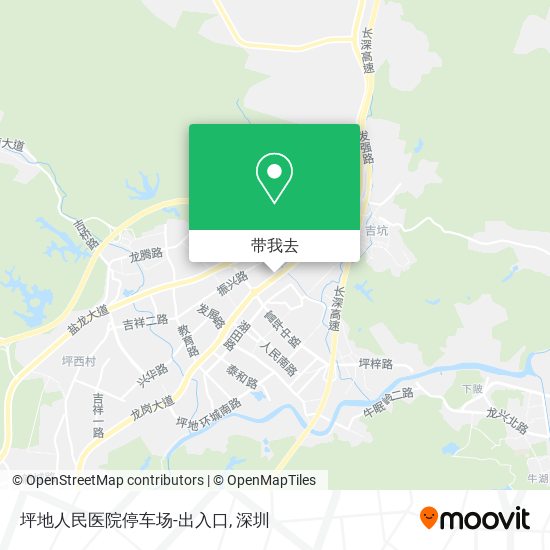 坪地人民医院停车场-出入口地图