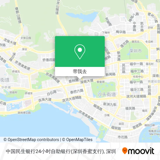 中国民生银行24小时自助银行(深圳香蜜支行)地图