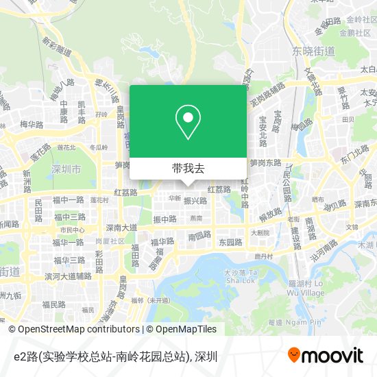 e2路(实验学校总站-南岭花园总站)地图