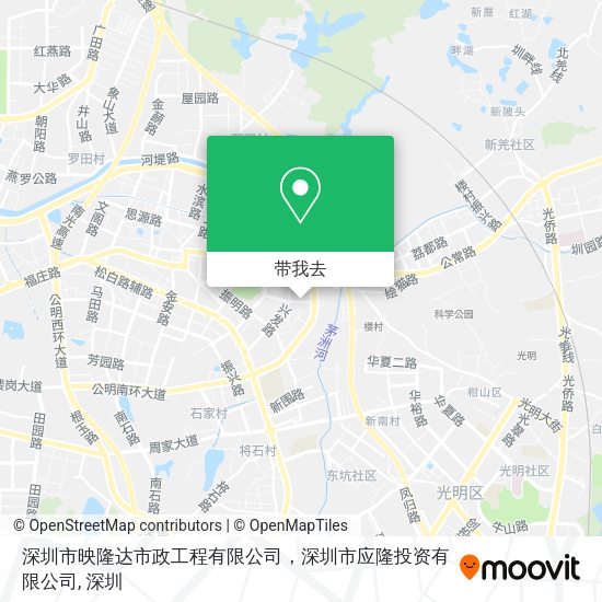 深圳市映隆达市政工程有限公司，深圳市应隆投资有限公司地图