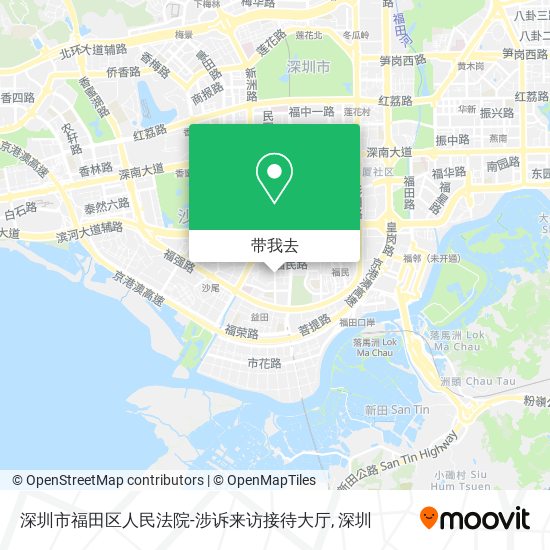 深圳市福田区人民法院-涉诉来访接待大厅地图