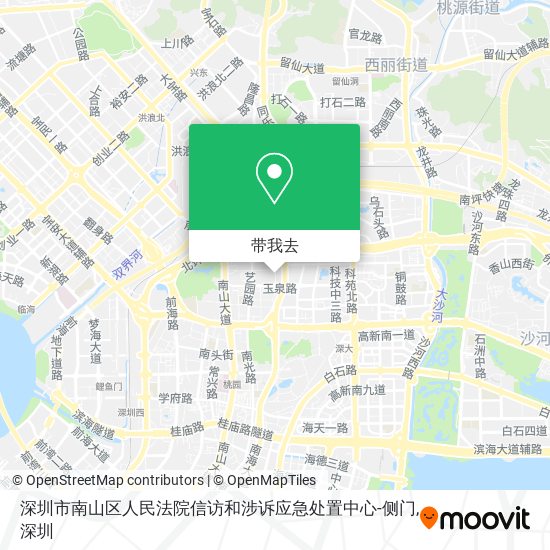 深圳市南山区人民法院信访和涉诉应急处置中心-侧门地图