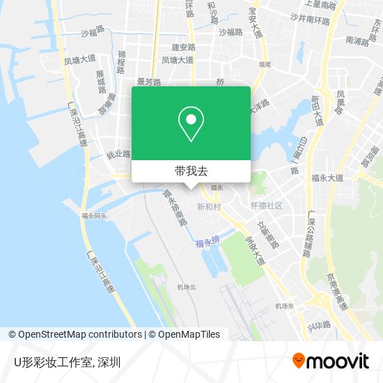 U形彩妆工作室地图
