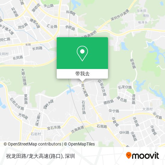 祝龙田路/龙大高速(路口)地图