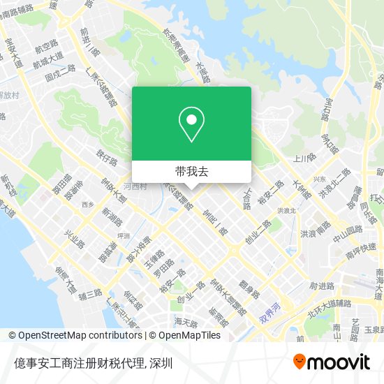 億事安工商注册财税代理地图