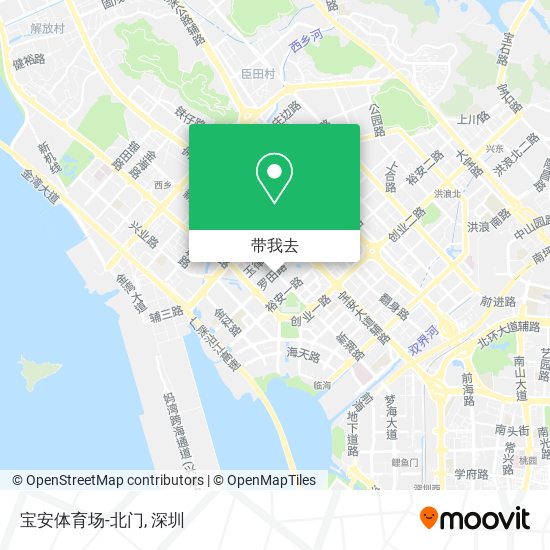 宝安体育场-北门地图