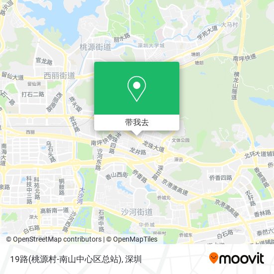 19路(桃源村-南山中心区总站)地图