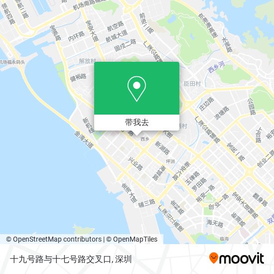十九号路与十七号路交叉口地图