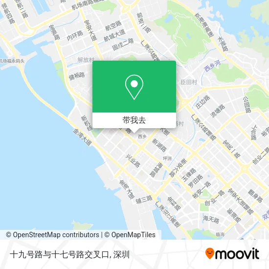 十九号路与十七号路交叉口地图