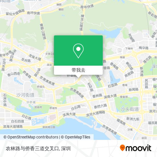 农林路与侨香三道交叉口地图