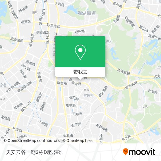 天安云谷一期3栋D座地图