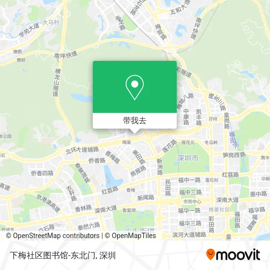下梅社区图书馆-东北门地图