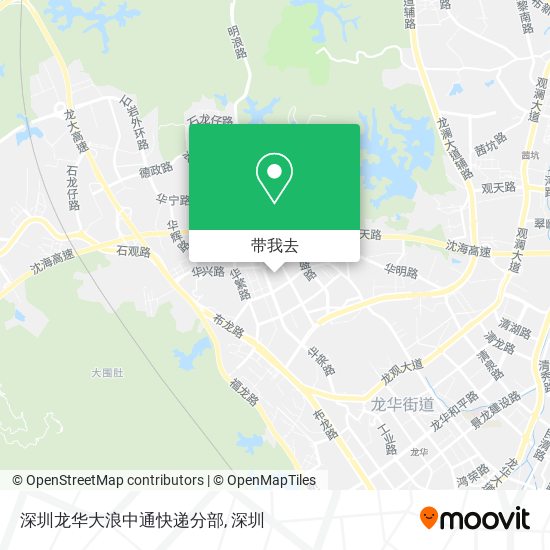 深圳龙华大浪中通快递分部地图