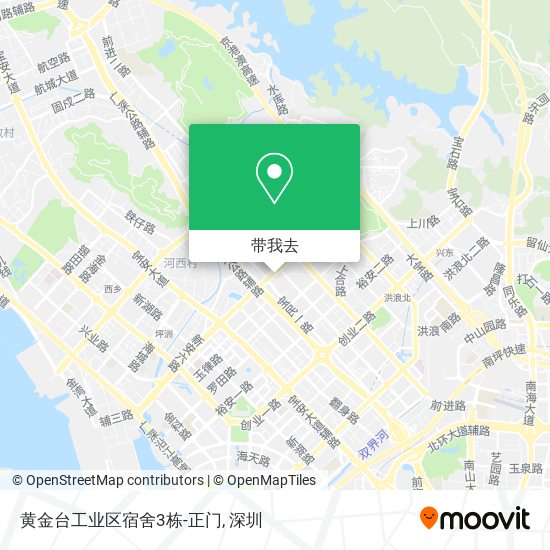 黄金台工业区宿舍3栋-正门地图