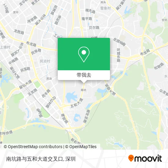 南坑路与五和大道交叉口地图