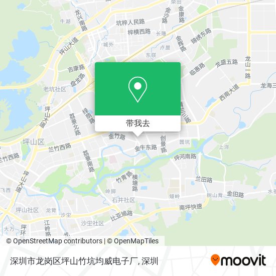 深圳市龙岗区坪山竹坑均威电子厂地图