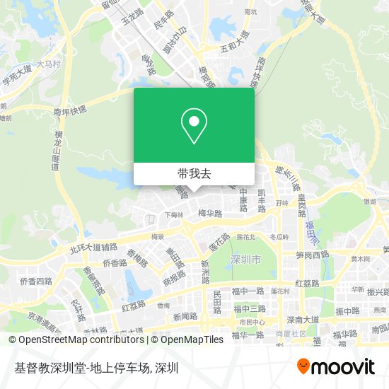 基督教深圳堂-地上停车场地图