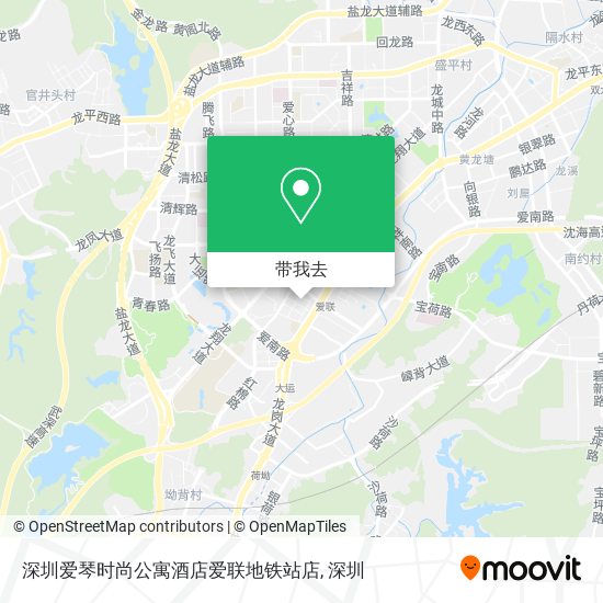 深圳爱琴时尚公寓酒店爱联地铁站店地图