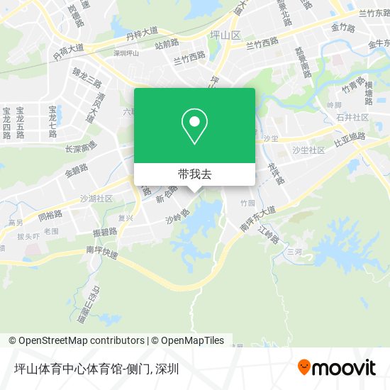 坪山体育中心体育馆-侧门地图