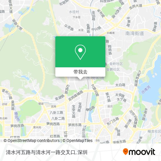 清水河五路与清水河一路交叉口地图