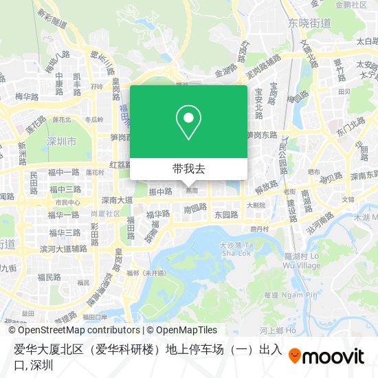 爱华大厦北区（爱华科研楼）地上停车场（一）出入口地图