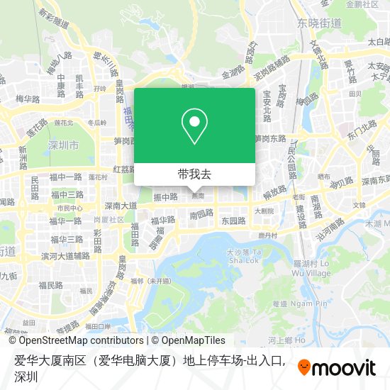 爱华大厦南区（爱华电脑大厦）地上停车场-出入口地图