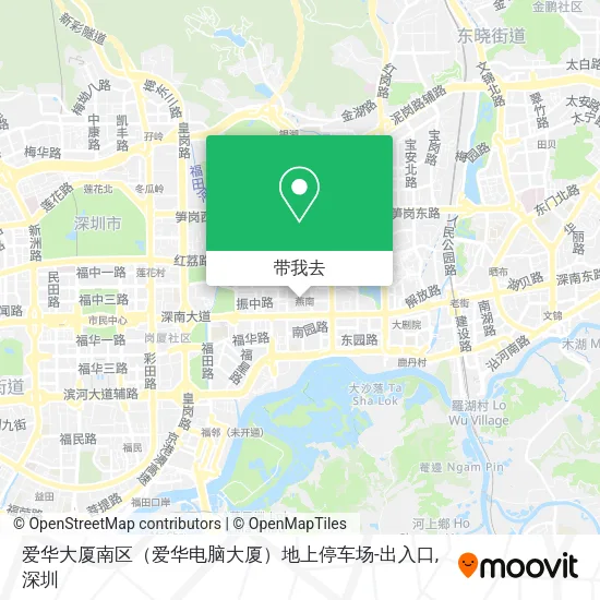 爱华大厦南区（爱华电脑大厦）地上停车场-出入口地图