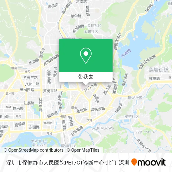 深圳市保健办市人民医院PET/CT诊断中心-北门地图