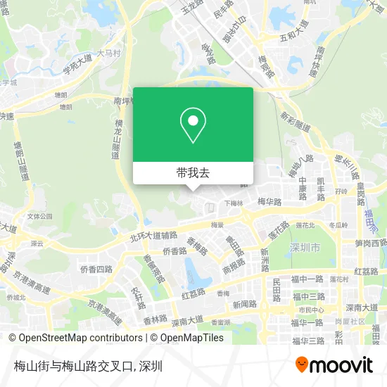 梅山街与梅山路交叉口地图